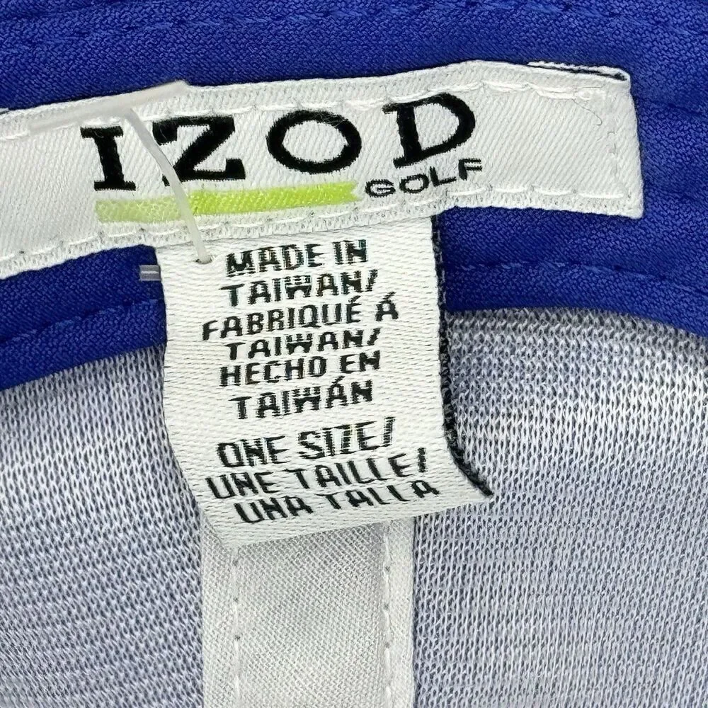 IZOD Golf NWOT Vintage Adjustable Hat Cap Mens Blue White Painters 80s 90s Y2K